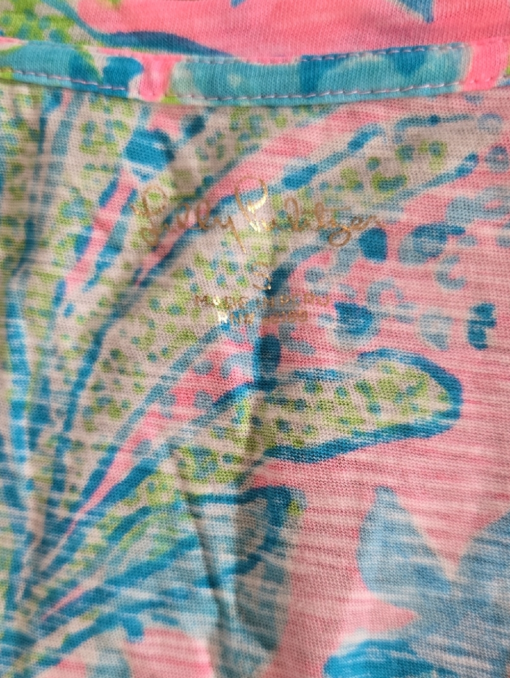Lilly Pulitzer Etta Long Sleeve V-Neck Cotton Top Size Small - Picture 2 of 7